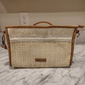 Sakroots Beige and Brown Crossbody Bag